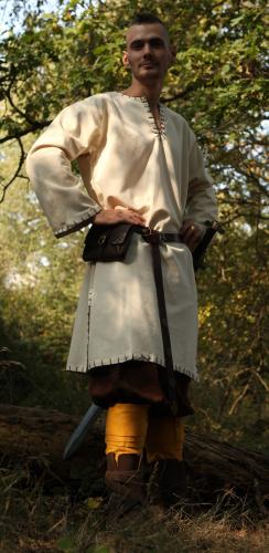 LEONARDO CARBONE Tunika mit Handstickerei - Gre: S - Farbe: natur