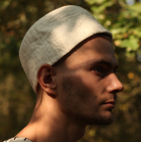 LEONARDO CARBONE Wollfilzkappe - Gre: S/M - Farbe: natur