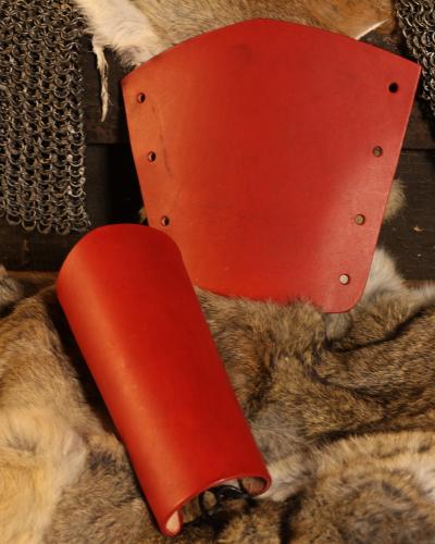 STICKMASCHINE Einfache Leder-Armschienen - Farbe: rot