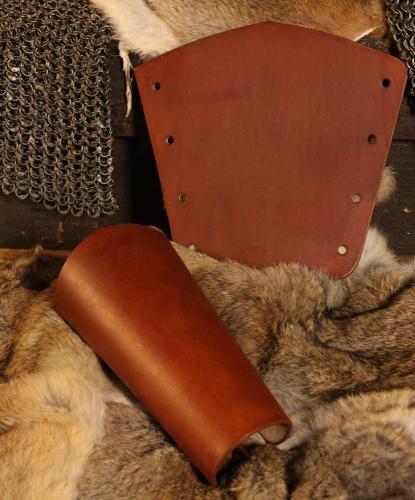 STICKMASCHINE Einfache Leder-Armschienen - Farbe: saddle tan