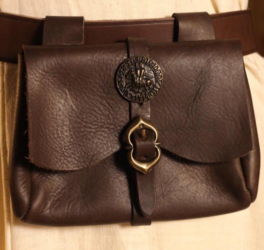ERZFEINDCOM Braune mittelalterliche Tasche Siegel der Templer