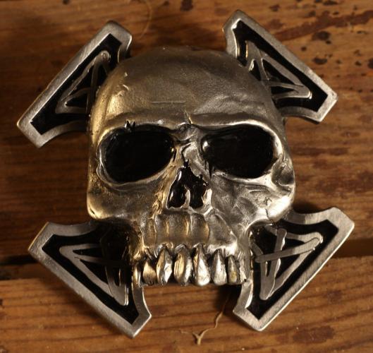 TANSIDE G�rtelschnalle  Totenkopf/Keltisches Kreuz