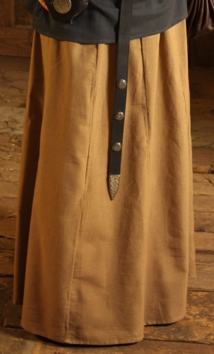 LEONARDO CARBONE Leinenrock - Gr��e: L/XL - Farbe: schwarz/braun