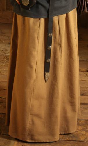 LEONARDO CARBONE Leinenrock - Farbe: schwarz/grn - Gre: XXL