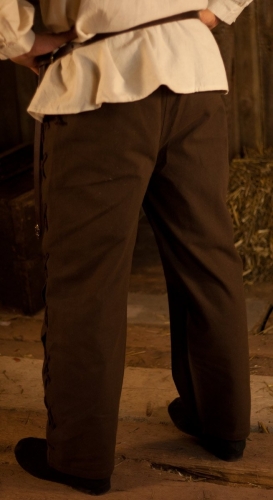 ERZFEINDCOM Mittelalterhose mit seitlicher Schnrung - Farbe: schwarz - Gre: XXXL