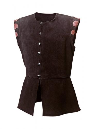 SUPREME REPLICAS Braunes rmelloses Lederwams - Gre: S/M