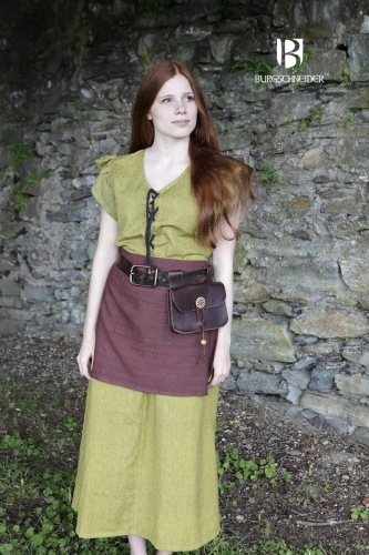 BURGSCHNEIDER Frauengewand Agga mit Schrze Safrangelb - Gre: XL