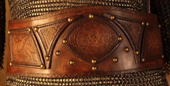 BLACK RAVEN ARMOURY LARP Ledergrtel Clan Chief - Gre: S - Farbe: dunkelbraun