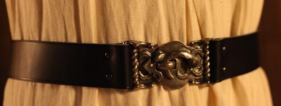 PERA PERIS Mittelaltergrtel Haken 5cm - Gre: XXL - Farbe: dunkelbraun