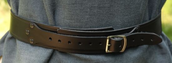 STICKMASCHINE Ledergrtel, 5cm - Farbe: dunkelbraun - Gre: XXXL