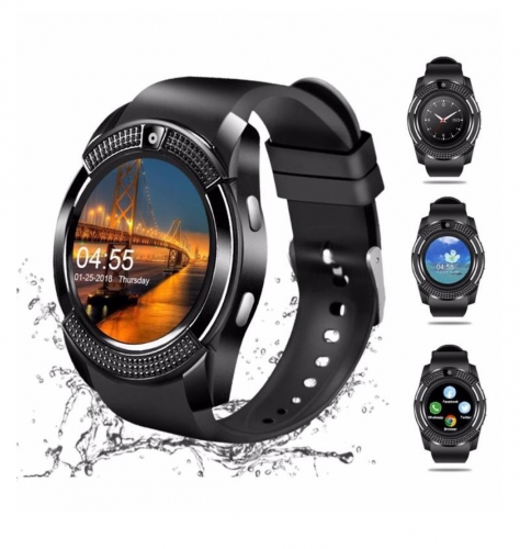 Tec-Expert Smart Watch Modell V8 - Farbe: Schwarz