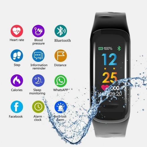 Tec-Expert Fitness Armband FIT C1/C100 Plus - Farbe: Schwarz