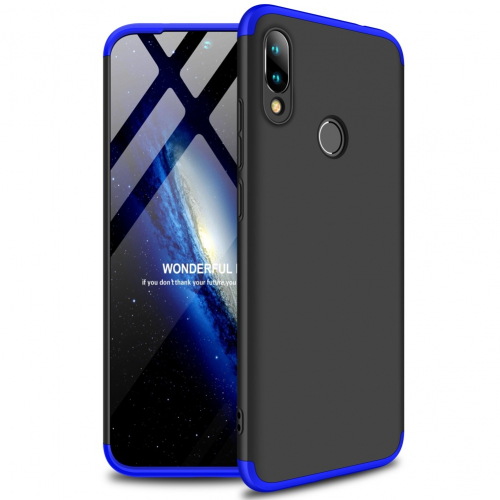 Tec-Expert 360 Grad-Case f�r Xiaomi - Farbe: Schwarz & Blau - Modellkompatibilit�t: F�r Xiaomi Redmi 7
