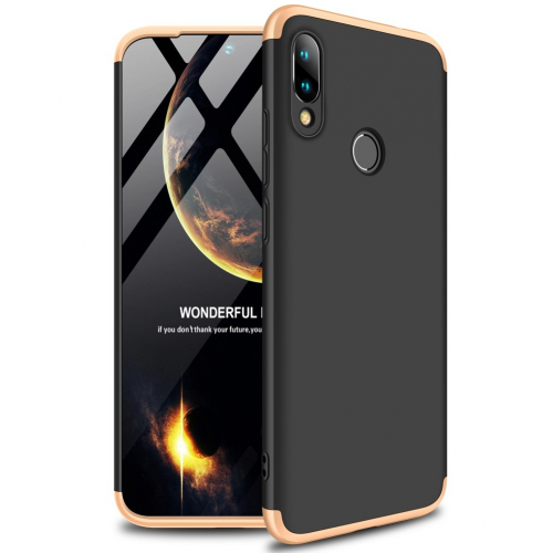 Tec-Expert 360 Grad-Case f�r Xiaomi - Farbe: Schwarz & Gold - Modellkompatibilit�t: F�r Xiaomi Redmi 7