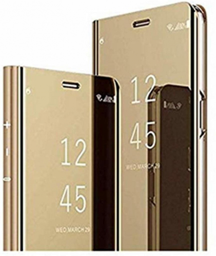Tec-Expert Mirror Flip-Case f�r Galaxy A10 - Farbe: Gold - Modellkompatibilit�t: F�r Samsung Galaxy A10