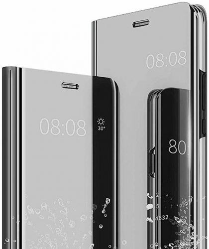 Tec-Expert Mirror Flip-Case fr Samsung Galaxy - Farbe: Silber - Modellkompatibilitt: Fr Samsung Galaxy S20