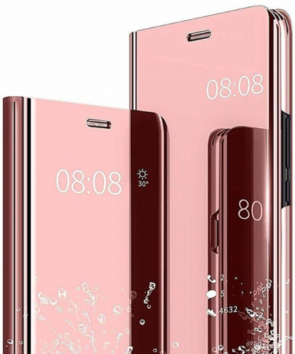 Tec-Expert Mirror Flip-Case fr Samsung Galaxy - Farbe: Rosegold - Modellkompatibilitt: Fr Samsung Galaxy S20