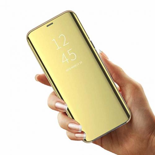 Tec-Expert Mirror Flip-Case fr Samsung Galaxy - Farbe: Gold - Modellkompatibilitt: Fr Samsung Galaxy S20 Ultra