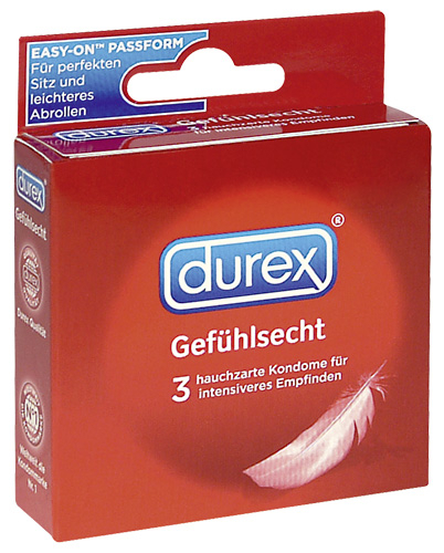 Durex gef�hlsecht - Farbe: transparent - Menge: 3St�ck