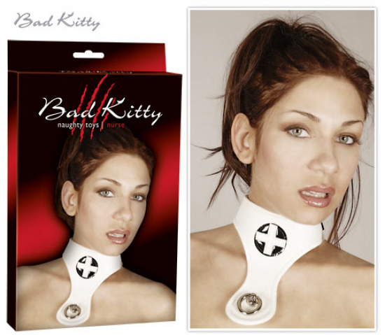 Bad Kitty Nurse Halsfessel - Farbe: wei� - Gr��e: unisize