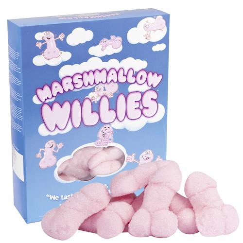 Markenlos Marshmallow Willies - Farbe: rosa - Menge: 140g