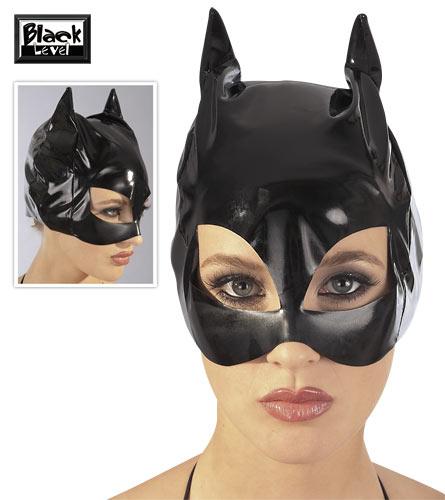 Markenlos Lack-Cat-Mask - Farbe: schwarz - Gre: S-L
