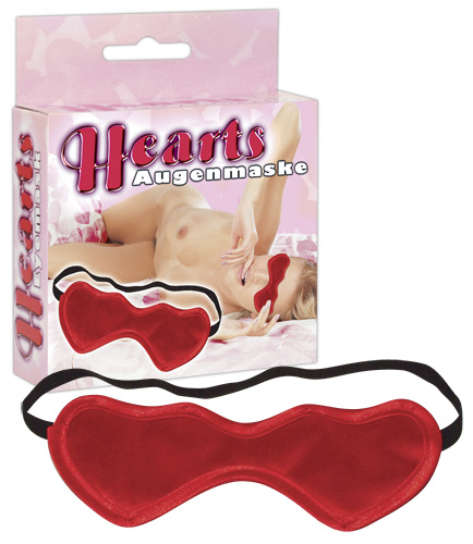 Markenlos Hearts Augenmaske - Farbe: rot - Menge: 1St�ck