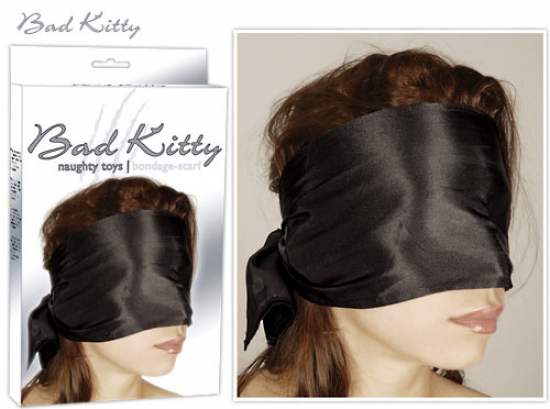 Bad Kitty Bondageschal Augenbinde unisize - Farbe: schwarz