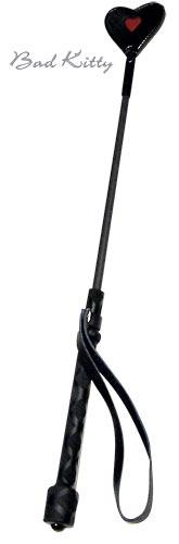 Bad Kitty Gerten Reitgerten Ledergerte Reitsport Pferdesport Jockey Dressur - Variante: Herzform zweifarbig