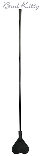 Bad Kitty Gerten Reitgerten Ledergerte Reitsport Pferdesport Jockey Dressur - Variante: Herzform schwarz