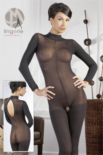 Mandy Mystery lingerie Langarm-Catsuit ouvert - Gre: S/M