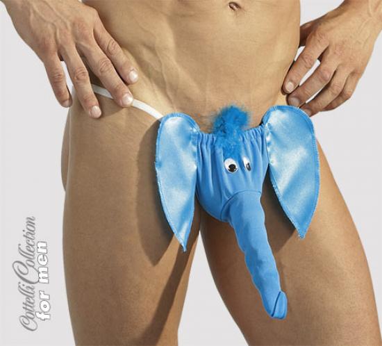 Svenjoyment Elefanten-Gag-String - Farbe: blau - Gre: S-L