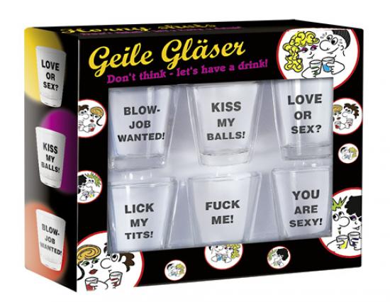 Markenlos Geile Gl�ser - Farbe: transparent - Menge: 6St�ck