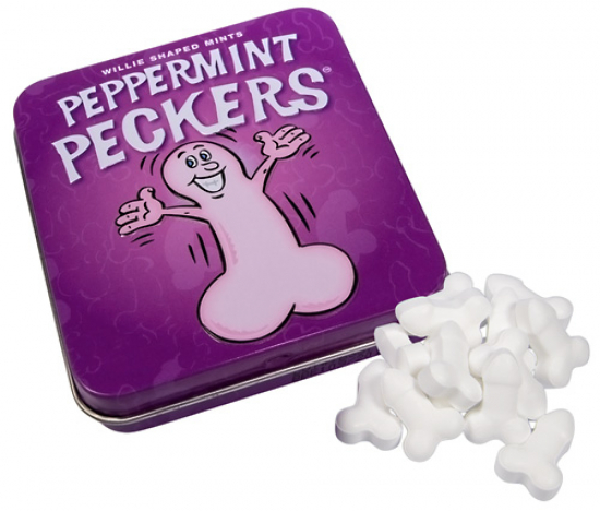 Markenlos Peppermint Peckers - Farbe: wei - Aroma: Pfefferminz - Menge: 45g