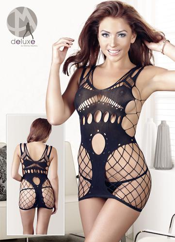 lingerie Minikleid - Farbe: schwarz - Gr��e: S-L