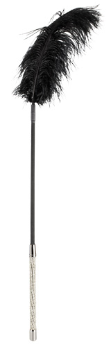 Bad Kitty Strass-Federstab - Farbe: schwarz