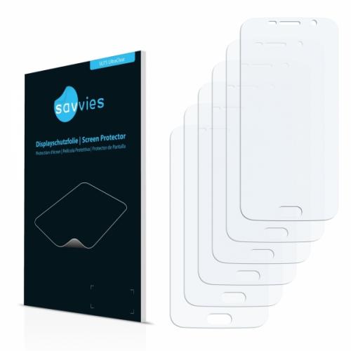6x Savvies SU75 UltraClear Displayschutzfolie passend fr Samsung Galaxy S6 (SM-G920F)