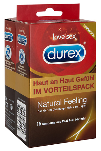 Durex Natural Feeling 8er - Farbe: transparent - Aroma: ohne, Eigengeruch - Menge: 16St�ck