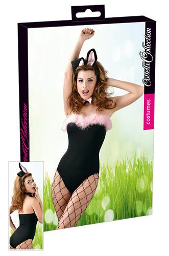 Bunny-Set Schwarz Rosa - Groesse: S