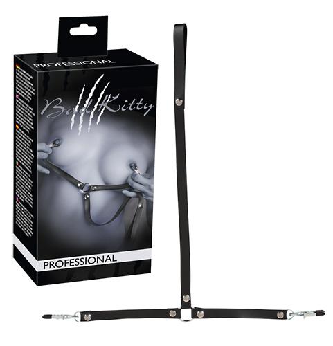 Leine mit Brustklammern - Farbe: schwarz