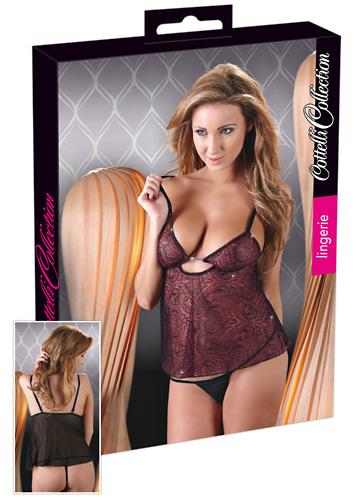 Babydoll-Set Tara - Farbe: rot - Gre: S
