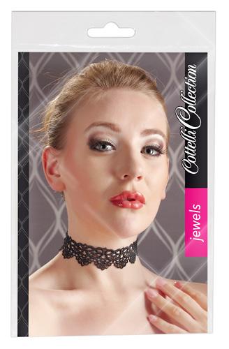 Markenlos Halsband Stickerei - Farbe: schwarz
