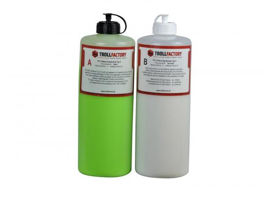 Trollfactory TFC Silikon Kautschuk Typ 2 Abformsilikon mittelhart 1:1 NV 2kg
