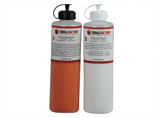 Trollfactory TFC Silikon Kautschuk Typ 6 Lebensmittel aprikot weich Shore 22 1:1 1kg