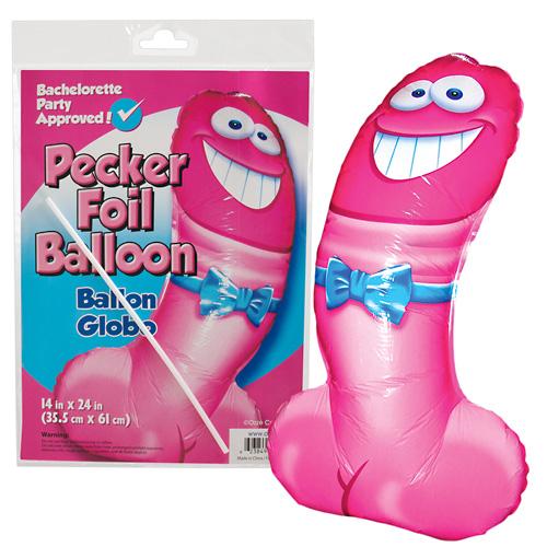 Markenlos Pecker Foil Ballon - Farbe: pink - Menge: 1Stck