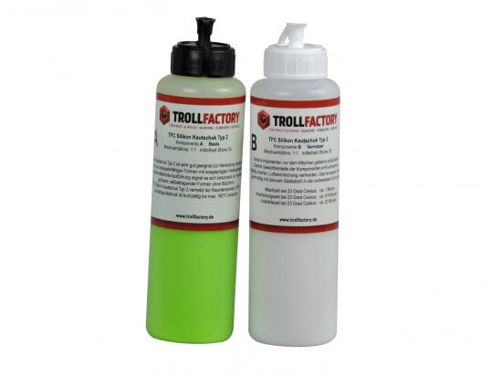 Trollfactory TFC Silikon Kautschuk Typ 2 Abformsilikon mittelhart 1:1 NV 500g
