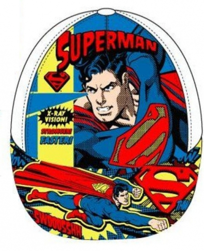 DC Universe Superman & Batman Kinder Baseballcap, M�tze, Strandm�tze - Auswahl: Superman Wei� Au�en - Gr��e: 54cm