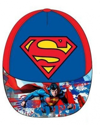 DC Universe Superman & Batman Kinder Baseballcap, M�tze, Strandm�tze - Auswahl: Superman Rot Innen - Gr��e: 54cm