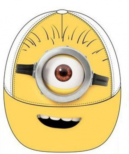 Minions Kinderbaseballmtze - Typ: Einauge Wei - Gre: 54cm