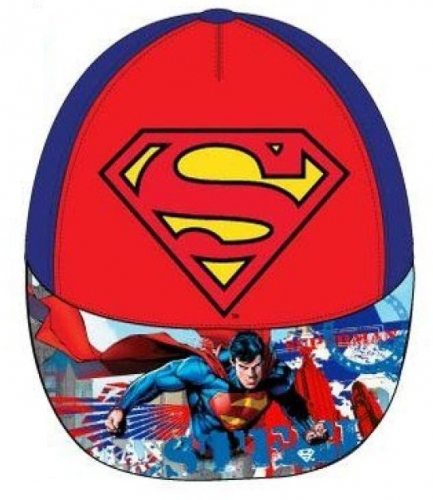 DC Universe Superman & Batman Kinder Baseballcap, Mtze, Strandmtze - Auswahl: Superman Blau Innen - Gre: 54cm